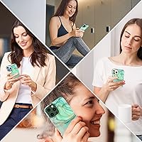 Vista 6 de ANNSD Funda para iPhone 13 Pro Max, con protector de pantalla, protector de lente de cámara y soporte de anillo, funda protectora de cuerpo completo