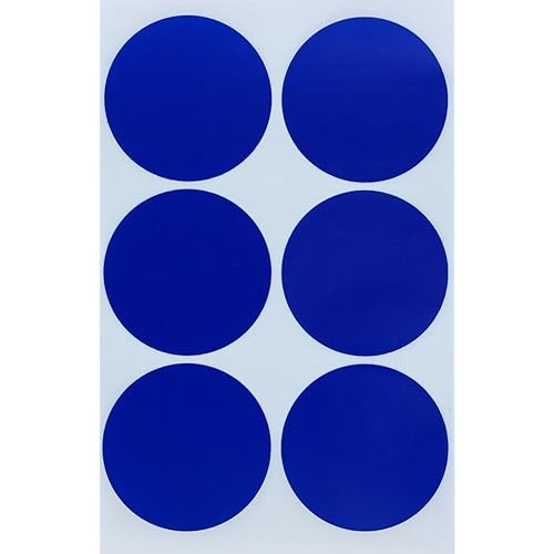 Royal Green Round 2" inch Blue Sticker Dot Labels 50mm - Permanent Adhesive Label Rounds Stickers - 72 Pack