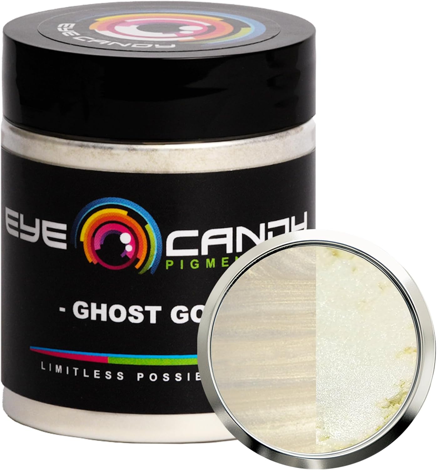 Eye Candy Premium Mica Powder Pigment “Ghost Gold” (25g) Multipurpose DIY Arts and Crafts Additive | Woodworking, Natural Bath Bombs, Resin, Paint, Epoxy, Soap, Nail Polish, Lip Balm (Ghost Gold, 25G)