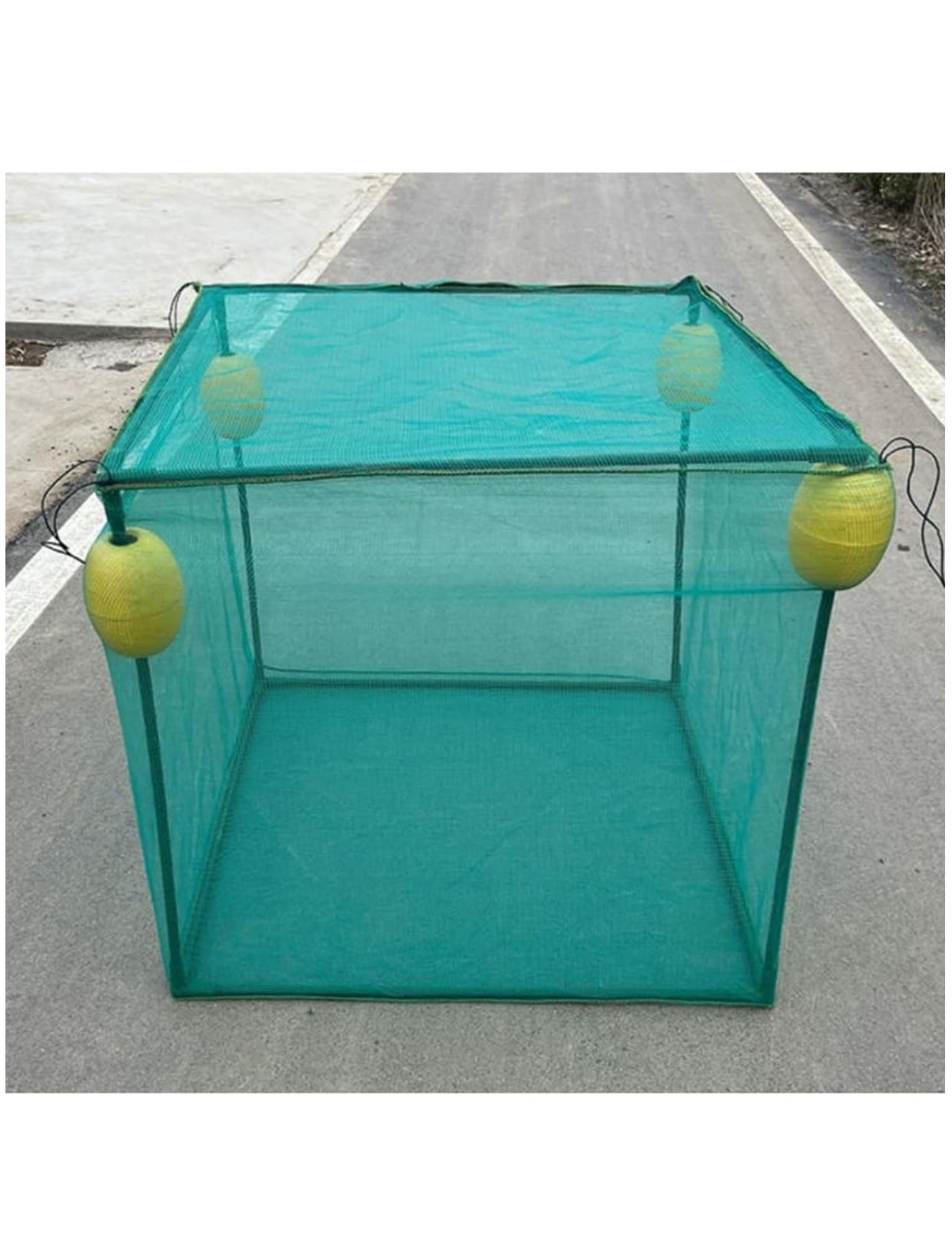 Jaula Flotante para Peces con Cremallera para Estanque Lago y Pesca