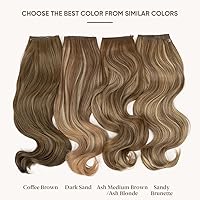 Vista 2 de SARLA Extensiones de cabello con alambre invisible con 3 clips, postizo sintético corto, ondulado, rizado, diadema ajustable transparente