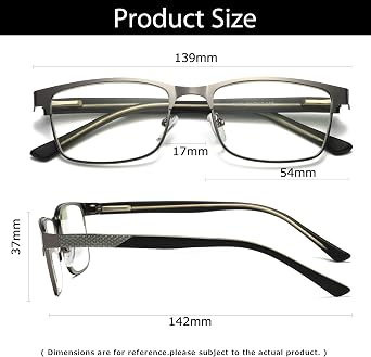B&Q 4 Pack Reading Glasses Men Blue Light Blocking Readers for Men