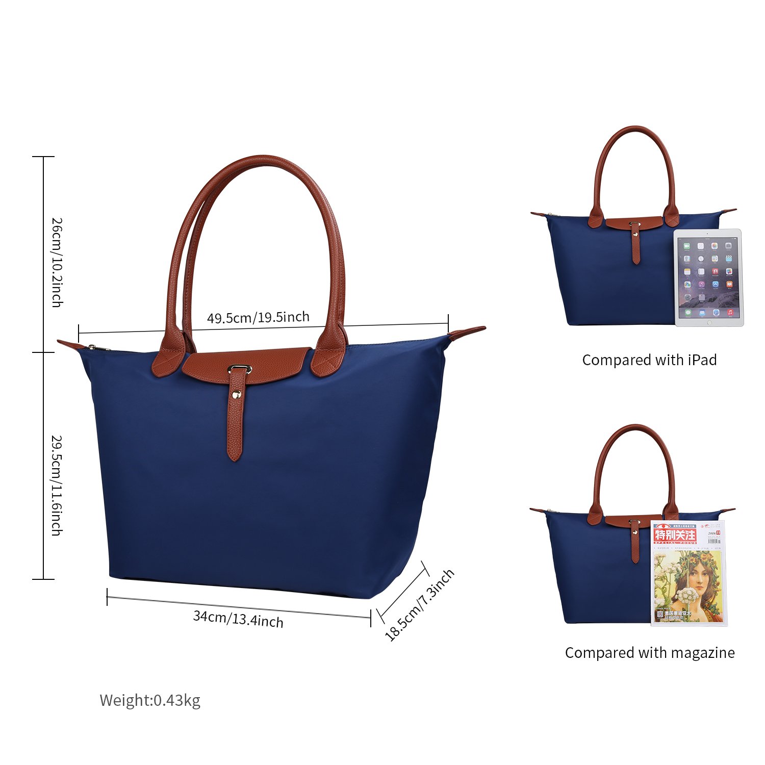 bekilole women's stylish waterproof tote bag nylon travel shoulder beach Western Water Resistant Tyvek and Stays More Dry Desertcart Bekilole Nylon Tote Bag
