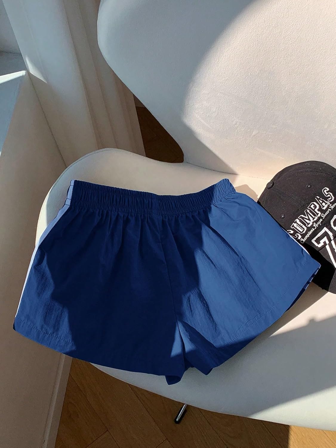 Women's Stripe Elastic Waist Loose Summer Casual Shorts - Image 3