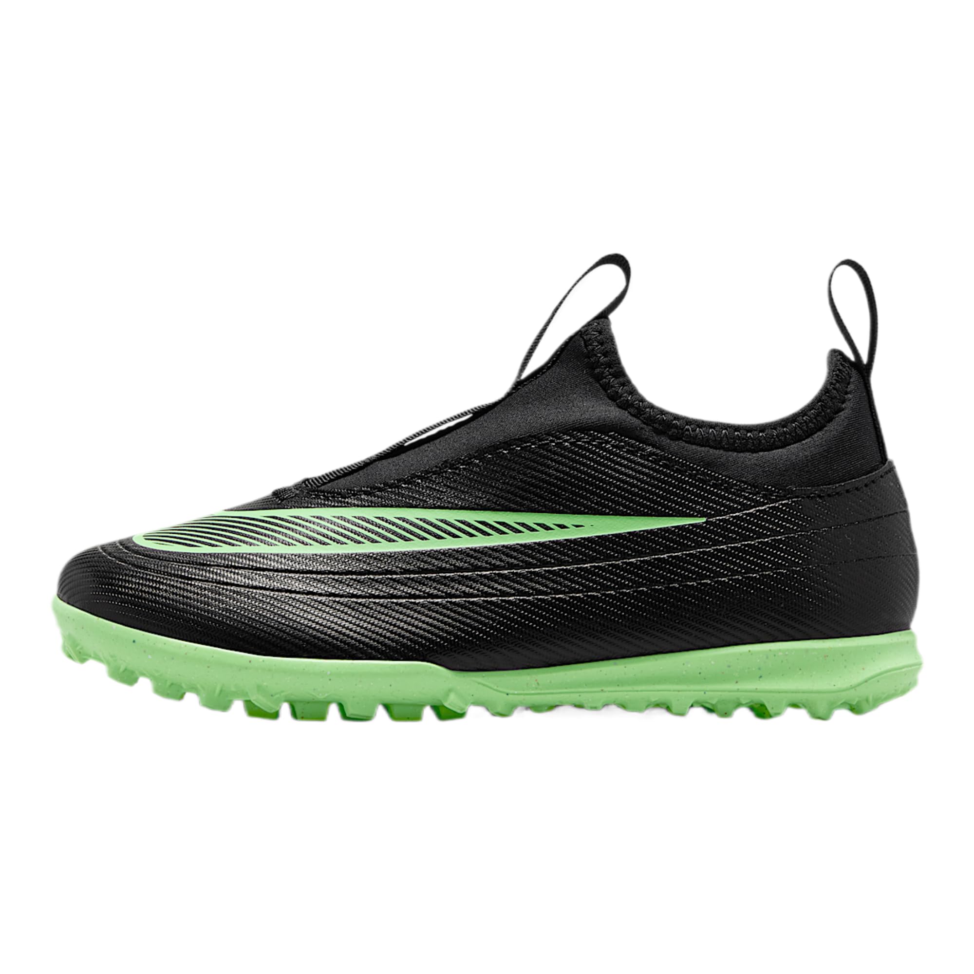 Jr. Mercurial Vapor 17 Club Little Kids' Turf Low-Top Soccer Shoes (Black/Black/Illusion Green)
