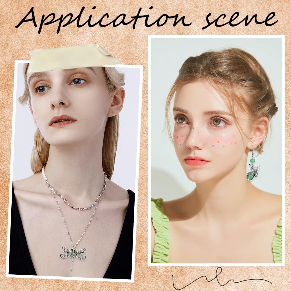 SUNNYCLUE 80Pcs DIY 40Sets Cabochon Bezel Trays Pendant Bezel Kit Antique Silver Butterfly Dragonfly Insect Pendant Blanks Pendants Tray with Round Oval Glass Cabochons for Jewelry Making Charms - Image 5