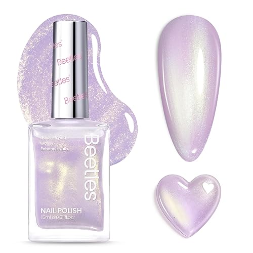 Miniatura 8 de Beetles Esmalte de uñas – Esmalte de uñas nude gelatina rosa corrector de uñas de secado rápido fortalecedor de uñas natural y tratamiento