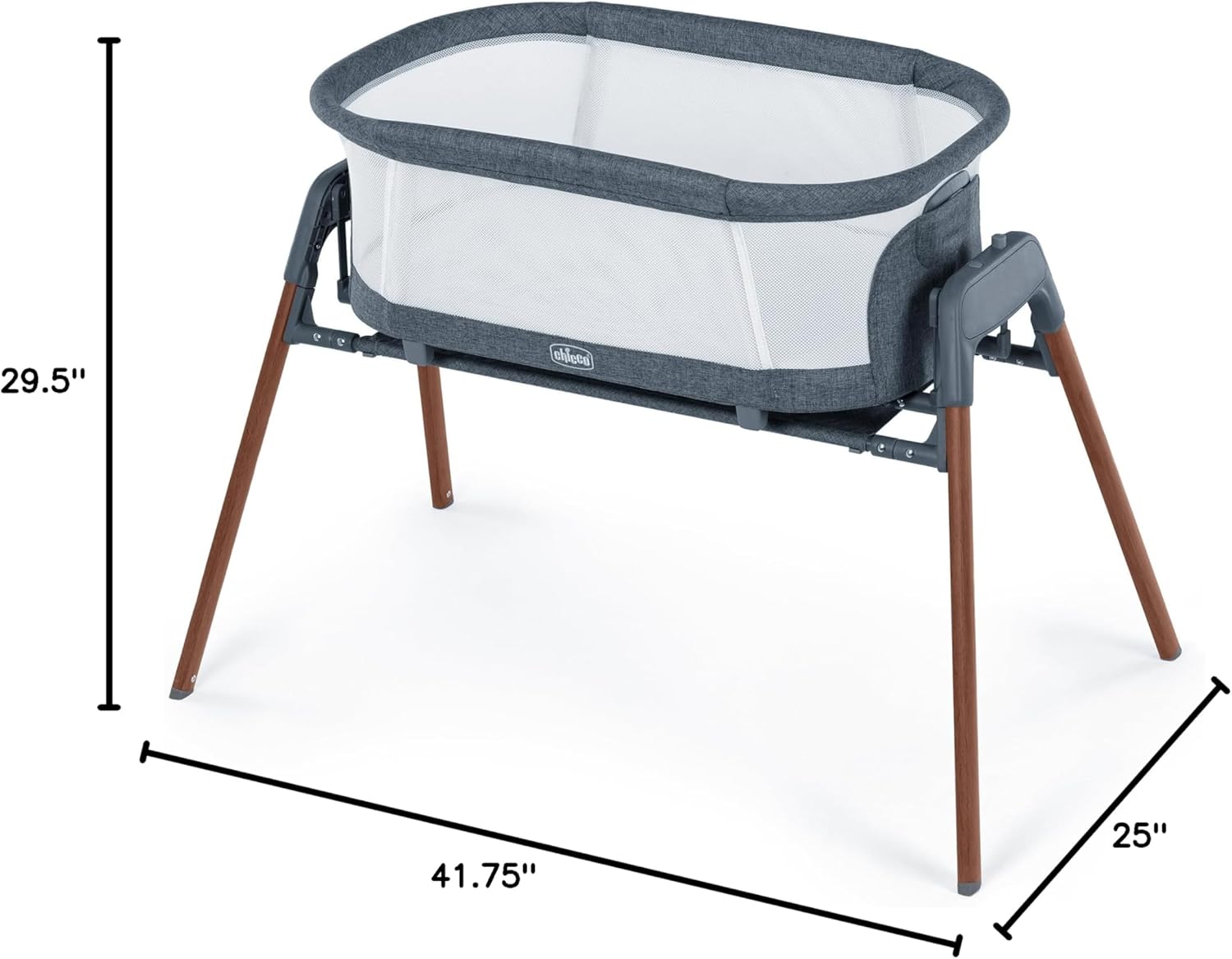 Chicco LullaGlide 3-in-1 Stationary, Gliding, and Portable Baby Bassinet, Waterproof Mattress and Fitted Sheet, Travel Bassinet for Baby Includes Carry Bag | Luna/Grey - Image 10