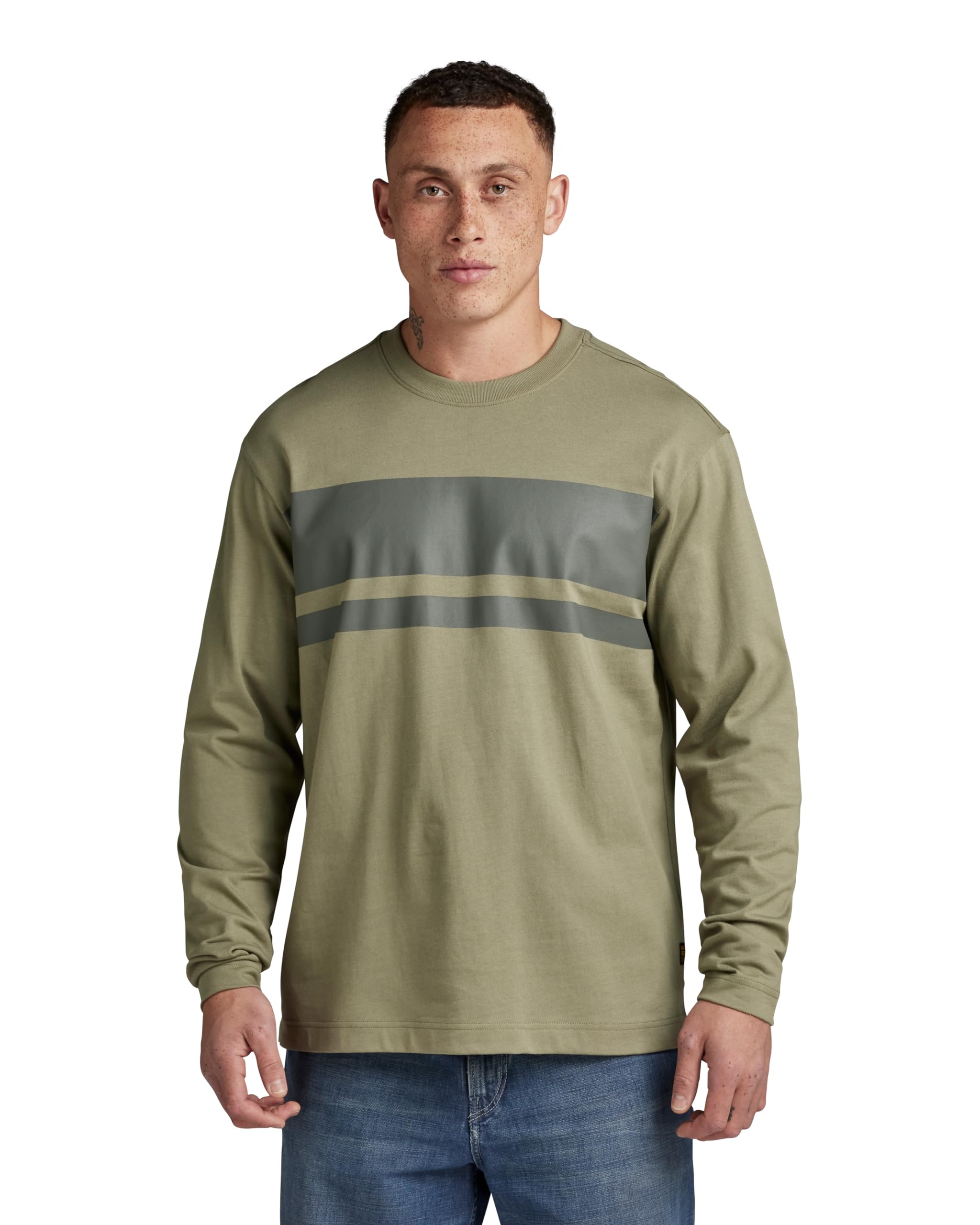 G-Star Herren Placed Stripe Boxy T-Shirt T-Shirts