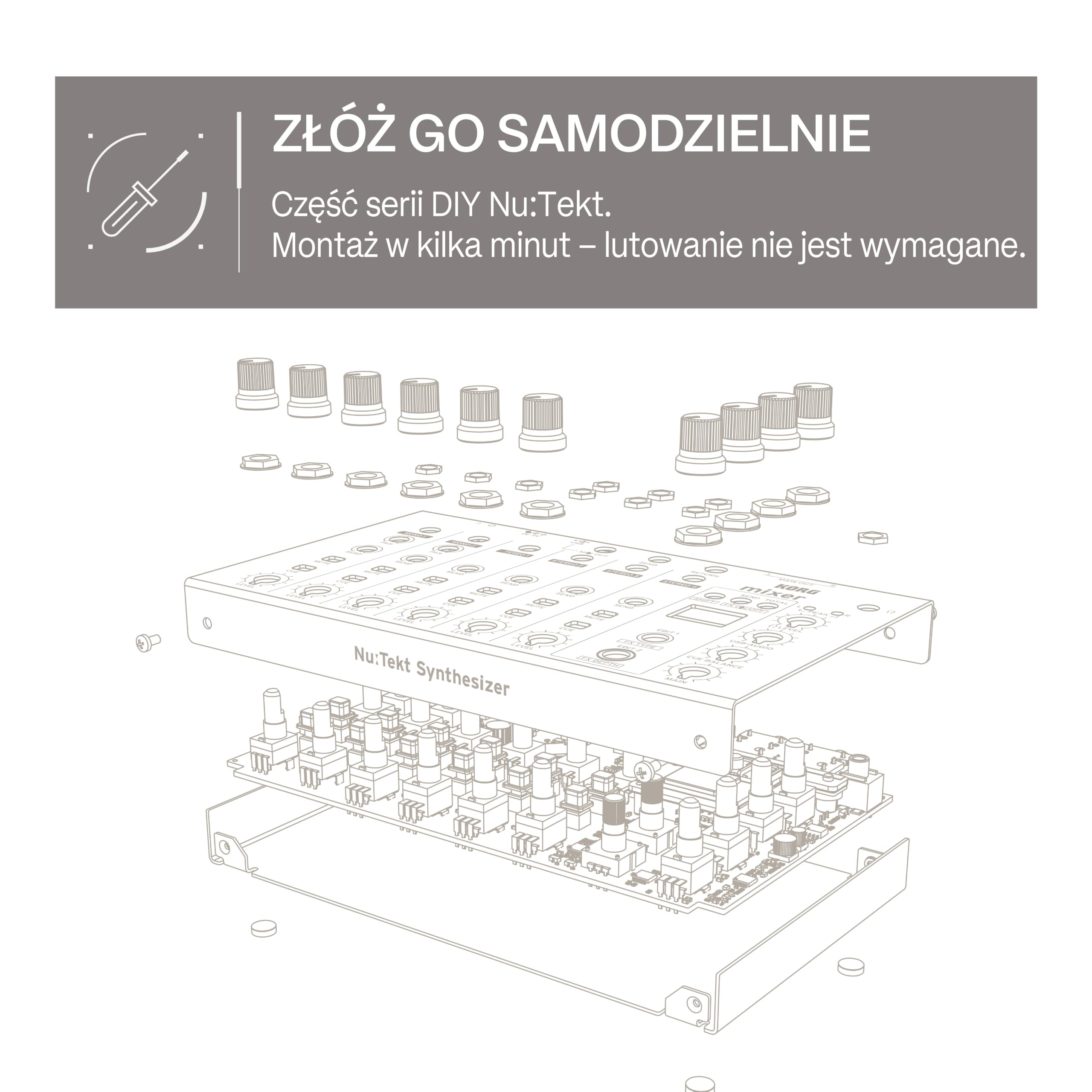 Korg Nu:Tekt NTS-4 Mixer - Zestaw Obejmujący 6-Kanałowy Mikser Audio i Interfejs Audio z Efektami