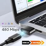 USB to USB C Adapter (Pack of 4) | Type-C Female to A Male Charger Converter for iPhone 17 Air Pro Max 16e 16 15 14 13 Plus Pro Max, Apple Watch11 10 9, Samsung S25,MacBooks,Laptops,Car