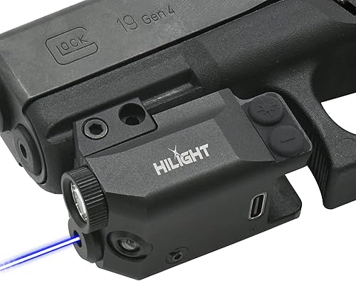 Miniatura 7 de HiLight - Tactical PF10G - Linterna estroboscópica de 500 lúmenes con luz de iluminación de caminoescalera y láser individual (verde) con batería