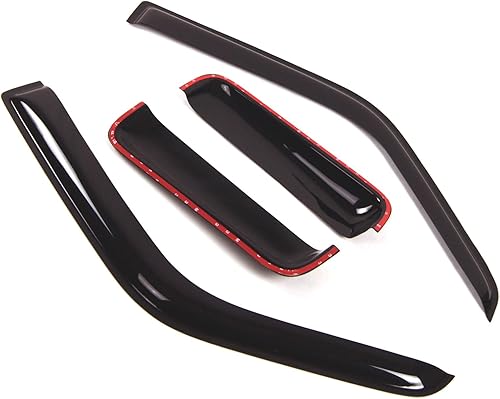 Miniatura 2 de Tuningpros Visor de ventana compatible con Dodge Dakota ExtendedCab 1987-1996, DGWV2-111, deflector de montaje exterior, protector de lluvia, humo