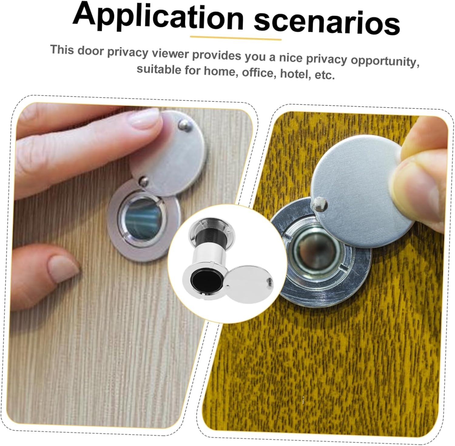 Tofficu Peephole Viewer with Cover Door Accessory for Enhanced Privacy and Security Fits Door Thickness for Use