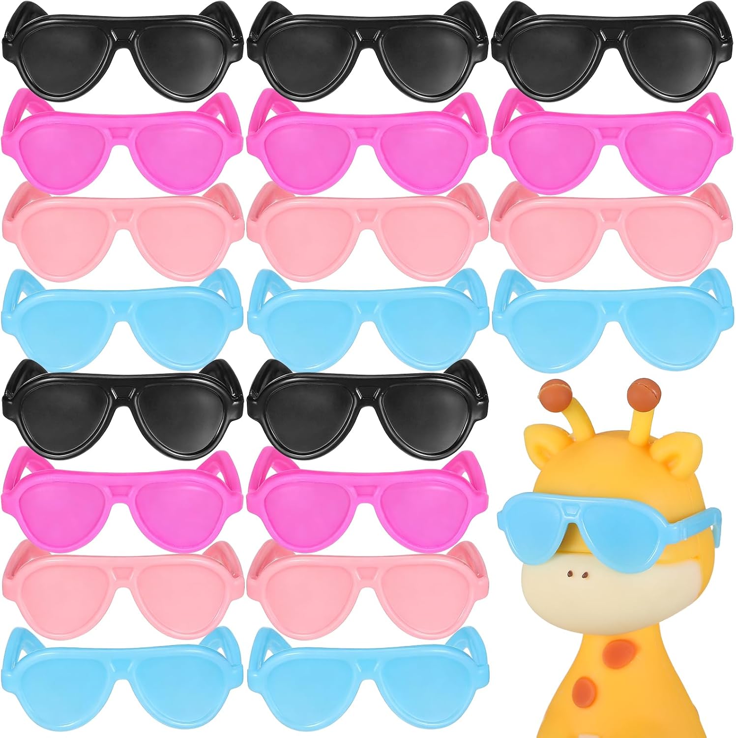 Toyvian Mini Doll Sunglasses, 60pcs Tiny Eyewear Accessories