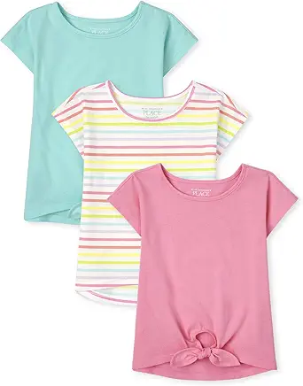 The Children's Place Baby Girls' and Toddler Short Sleeve Flutter Knit Shirts