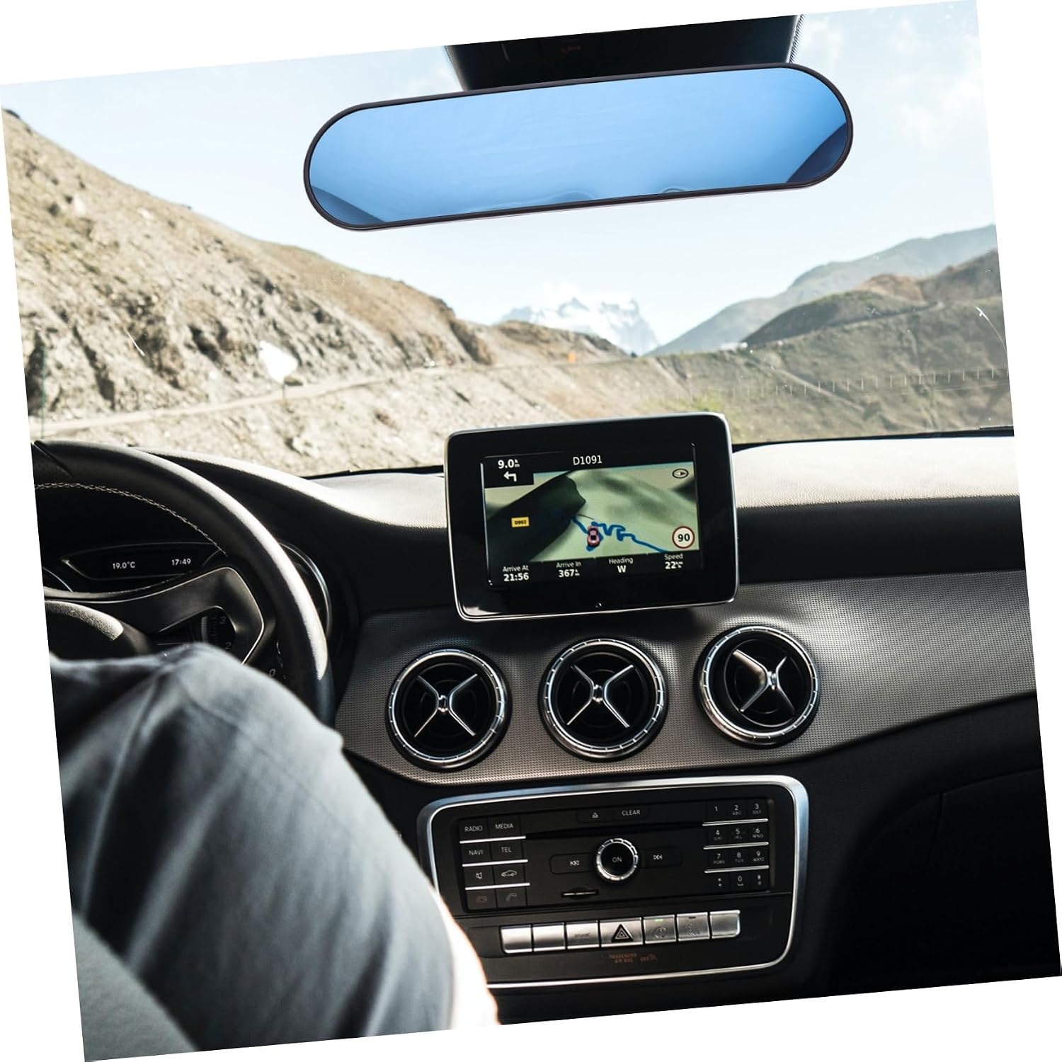 Car Interior Mirror Rear View Mirror for Car Panoramic Rearview Easy to Install