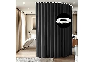 Room Divider Privacy Curtains with Sliding Ceiling Track