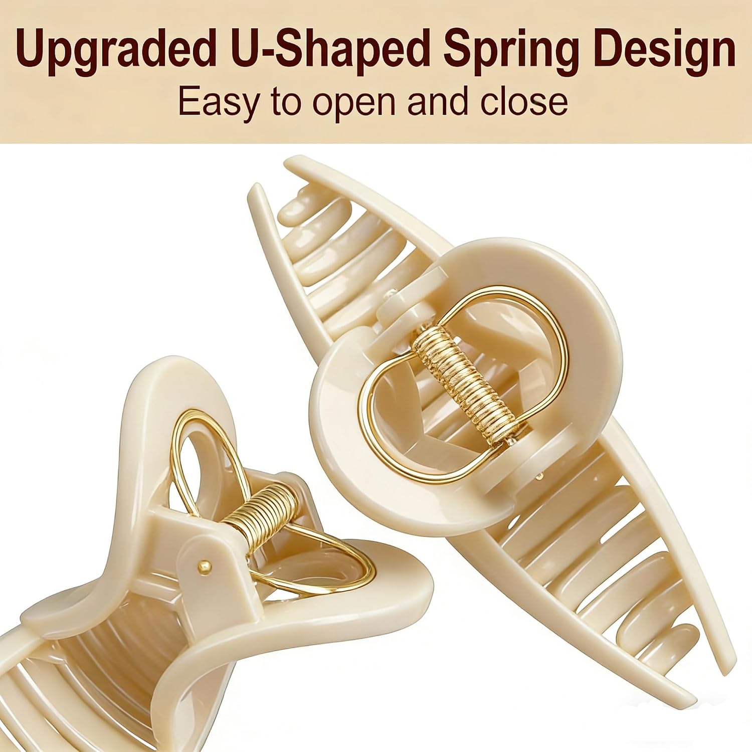 6 Inch Extra Large Claw Clips for Thick & Long Hair, 9 Teeth XL Hair Clips for Women, Big Hair Claw Clip for Updo, Strong Hold & U-shaped Spring, Glossy Acetate Clips, Ideal Gifts for Women