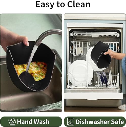 Miniatura 7 de Huafly Paquete de 2 forros de cocción lenta, aptos para ollas de cocción lenta, ovaladas de 6 cuartos de galón, reutilizables, de silicona, para