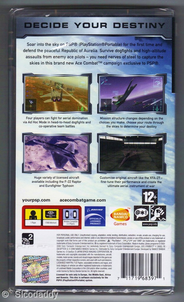 Jeu PSP Ace Combat X: Skies Of Deception - Neuf Sous Blister - Version PAL