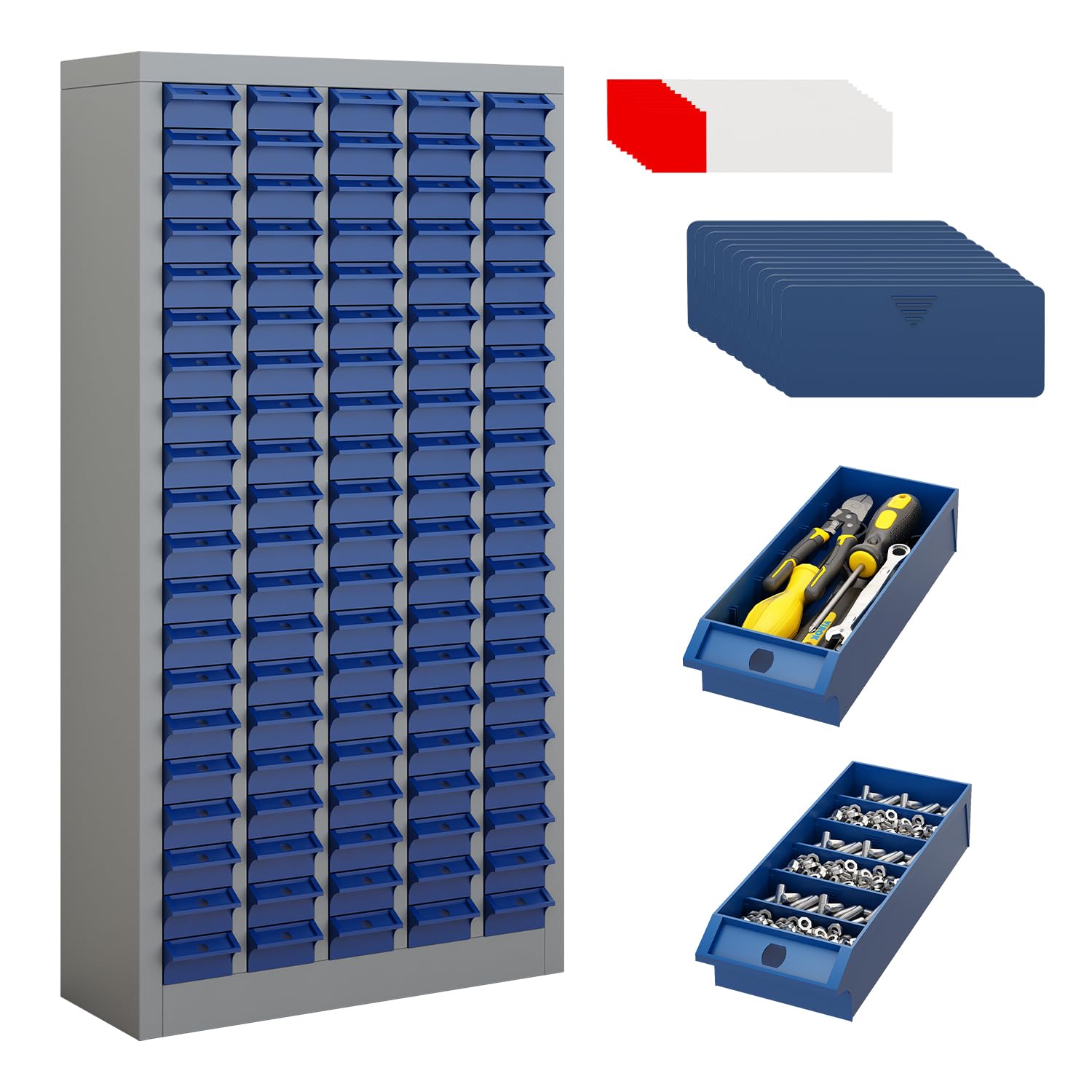 DIYTUNINGS Upgraded Version 100 Drawers Part Cabinet Chest, Bolt Nut Tool Storage Documents with Drawers for Hardware Organization Shelves Garage