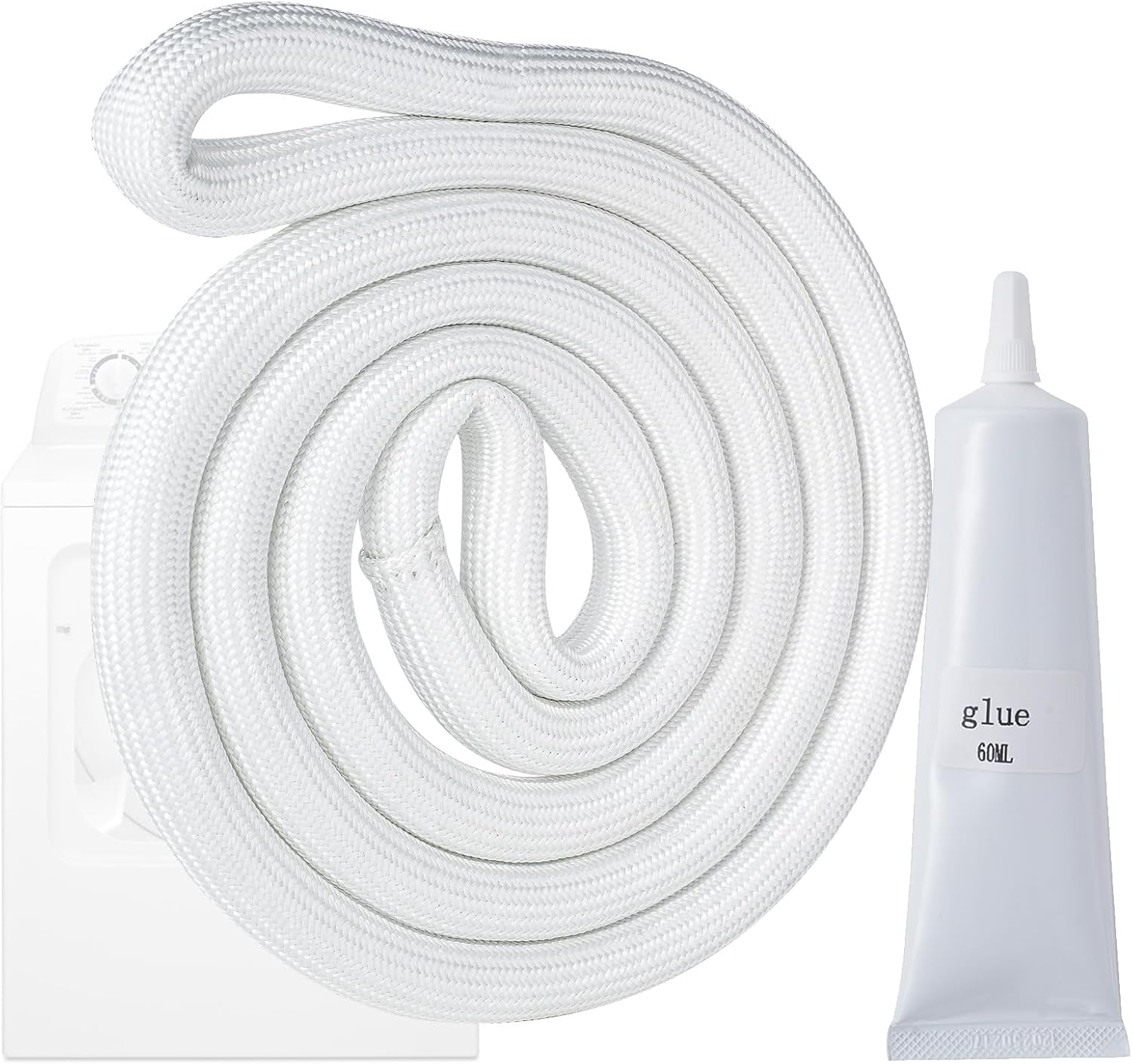 Dryer Door Seal for Ama-na NED4655EW1, May-Tag MEDX655DW1, MEDC465HW0, Ro-per RED4516FW0, Whirl-Pool WGD4815EW2, WGD4815EW1 W10861521 Replacement.
