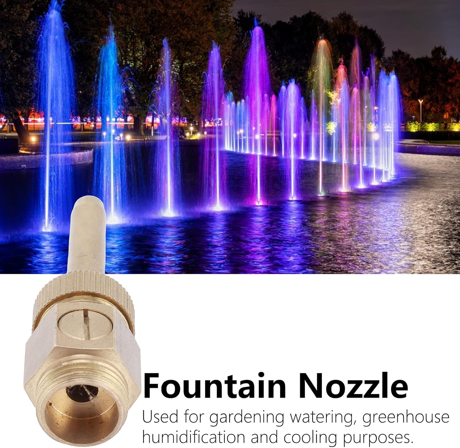 Boquilla de Válvula de Estanque Rosca Externa Latón Cabeza Recta Boquilla de Fuente de Piscina de Alta Dureza Parques de Atracciones Museos Boquilla de Fuente de Jardín (4 points 1/2 * 4pcs)