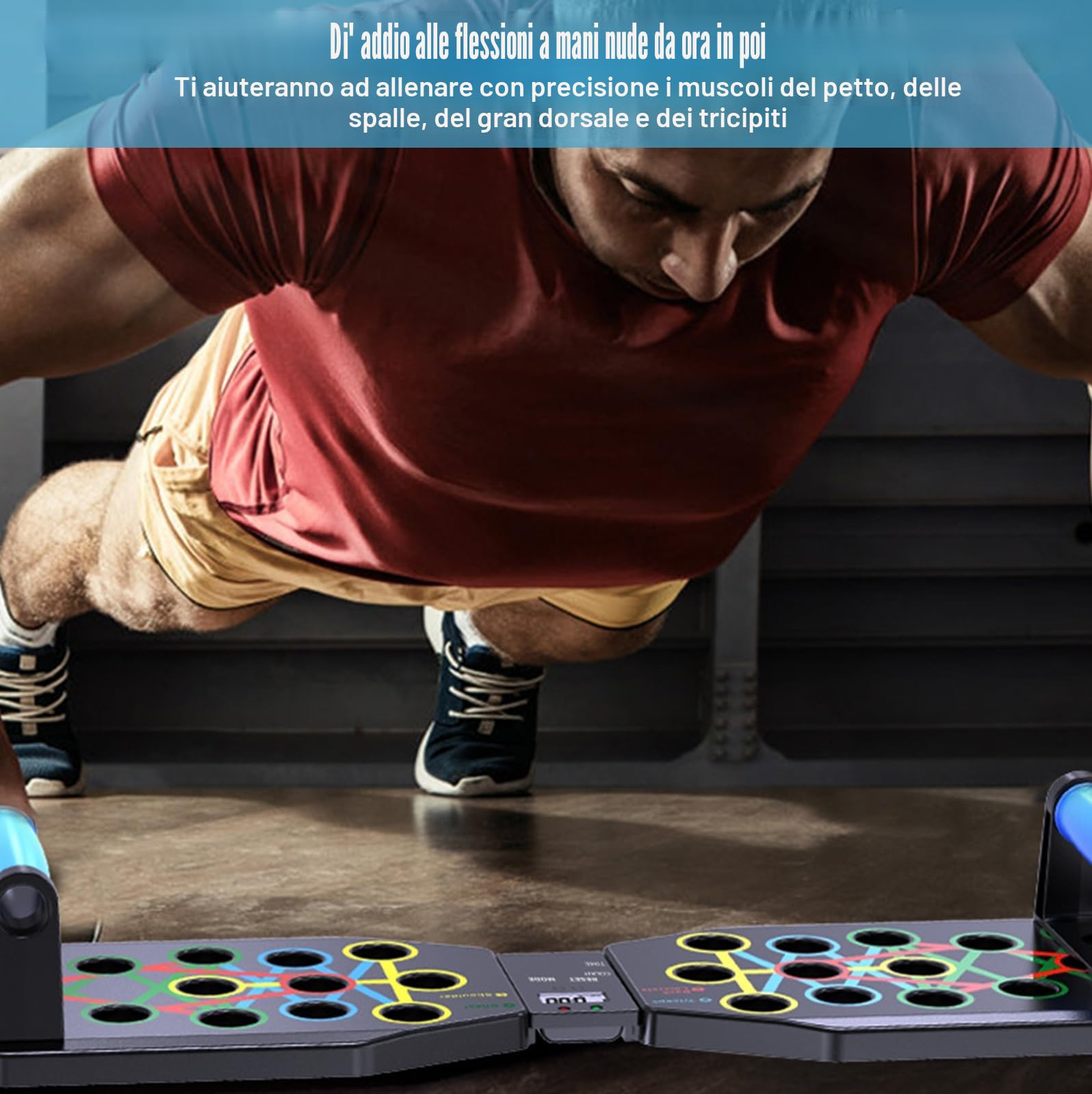 Premium - Set di flessioni e push-up per allenamento completo e flessioni efficaci