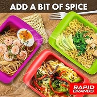 Vista 4 de Rapid Ramen - Olla para cocinar ramen en microondas, libre de bisfenol A (BPA), apta para lavavajillas, perfecta para residencia universitaria, Rosa