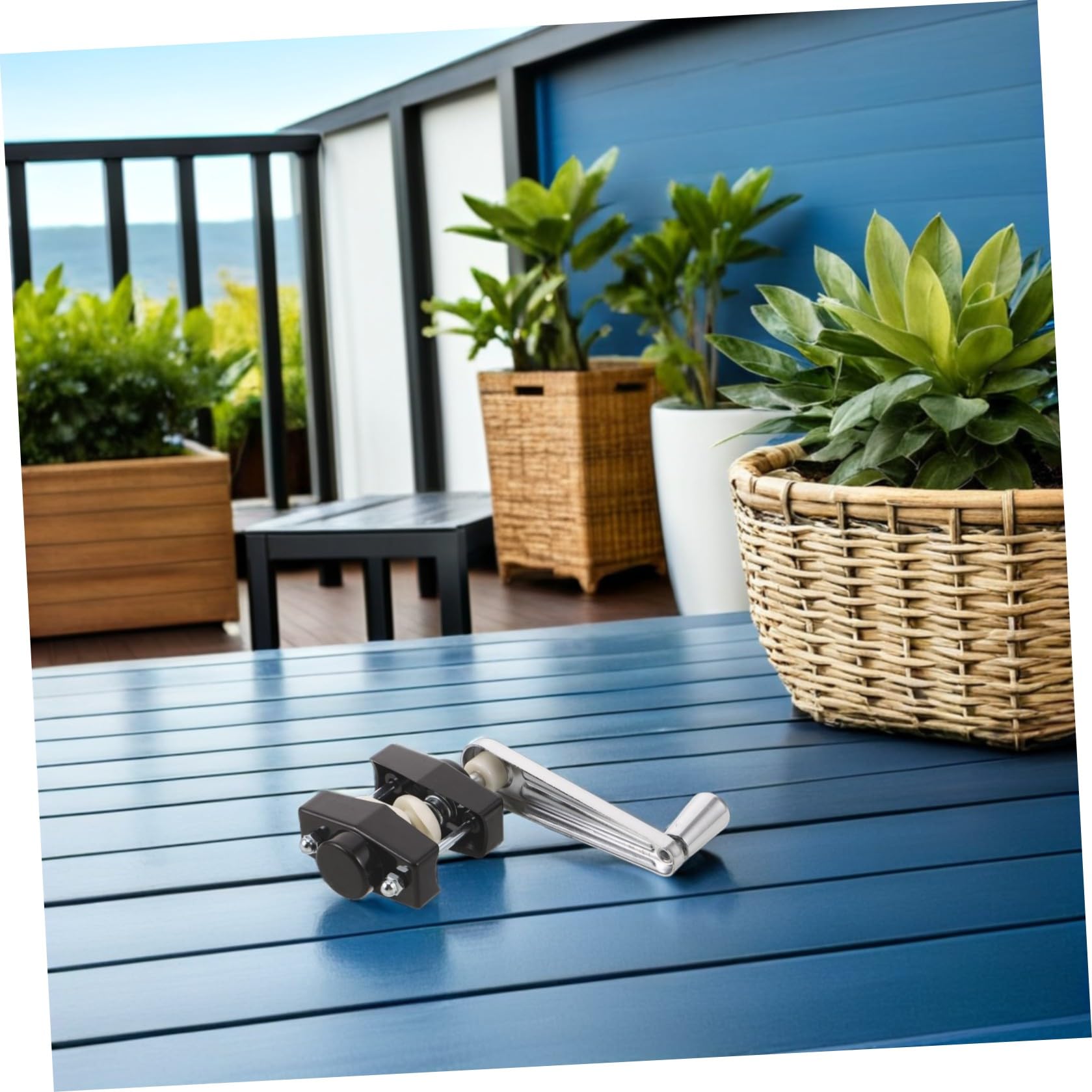 Manovella per Ombrellone da Patio in Plastico e Ferro Funzionamento Semplice e Durata Premium per Balcone e Spiaggia Stile Classico
