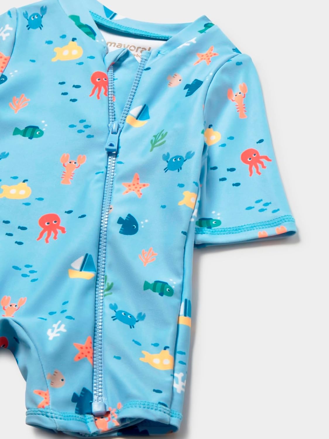 Mayoral Bathing Bodysuit w/hat for Baby-Boys Blue