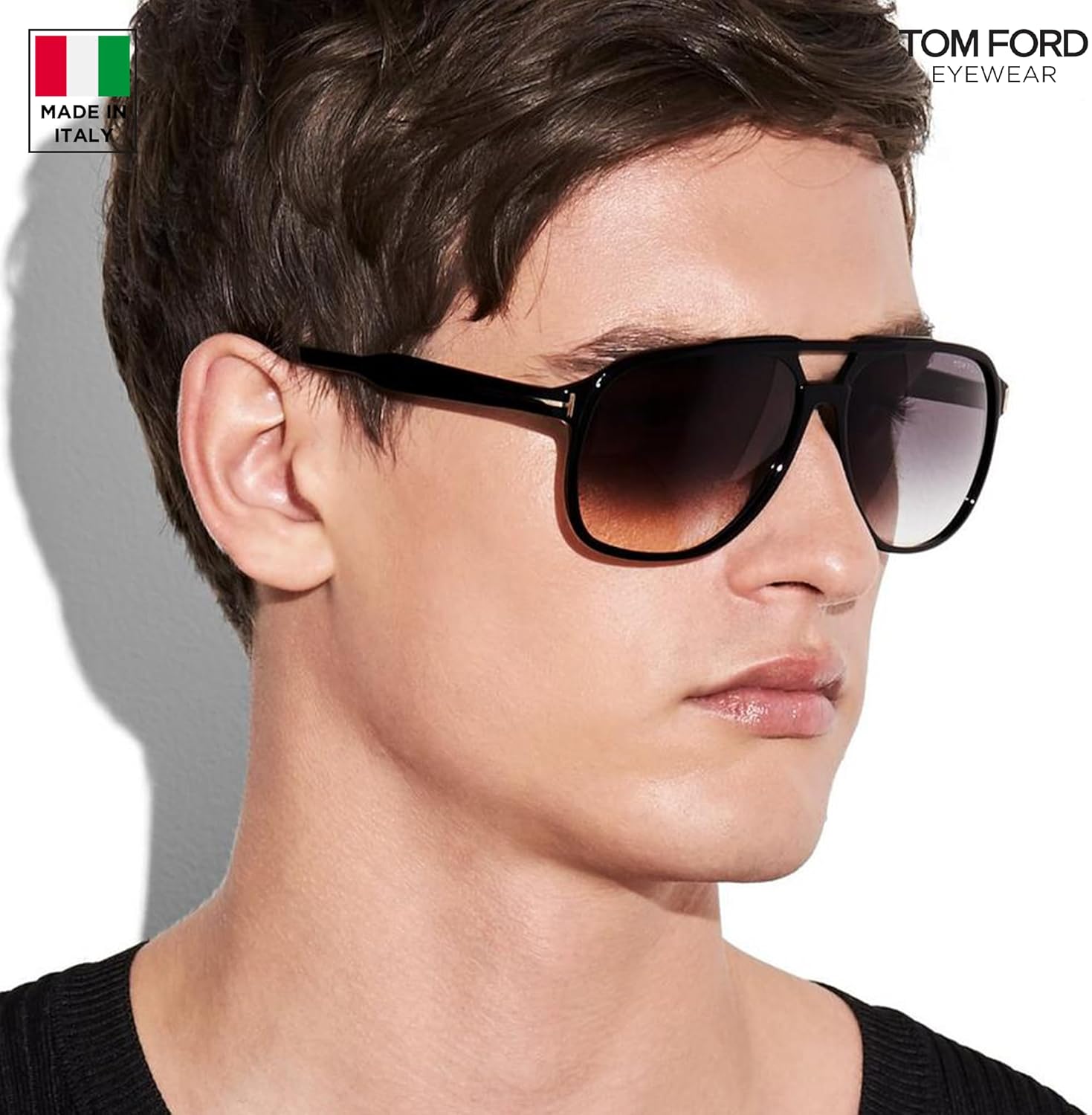 Tom Ford FT0753 RAOUL Navigator Shape Sunglasses + Bundle With eSHADES Eyewear Cleaning Kit - Image 7
