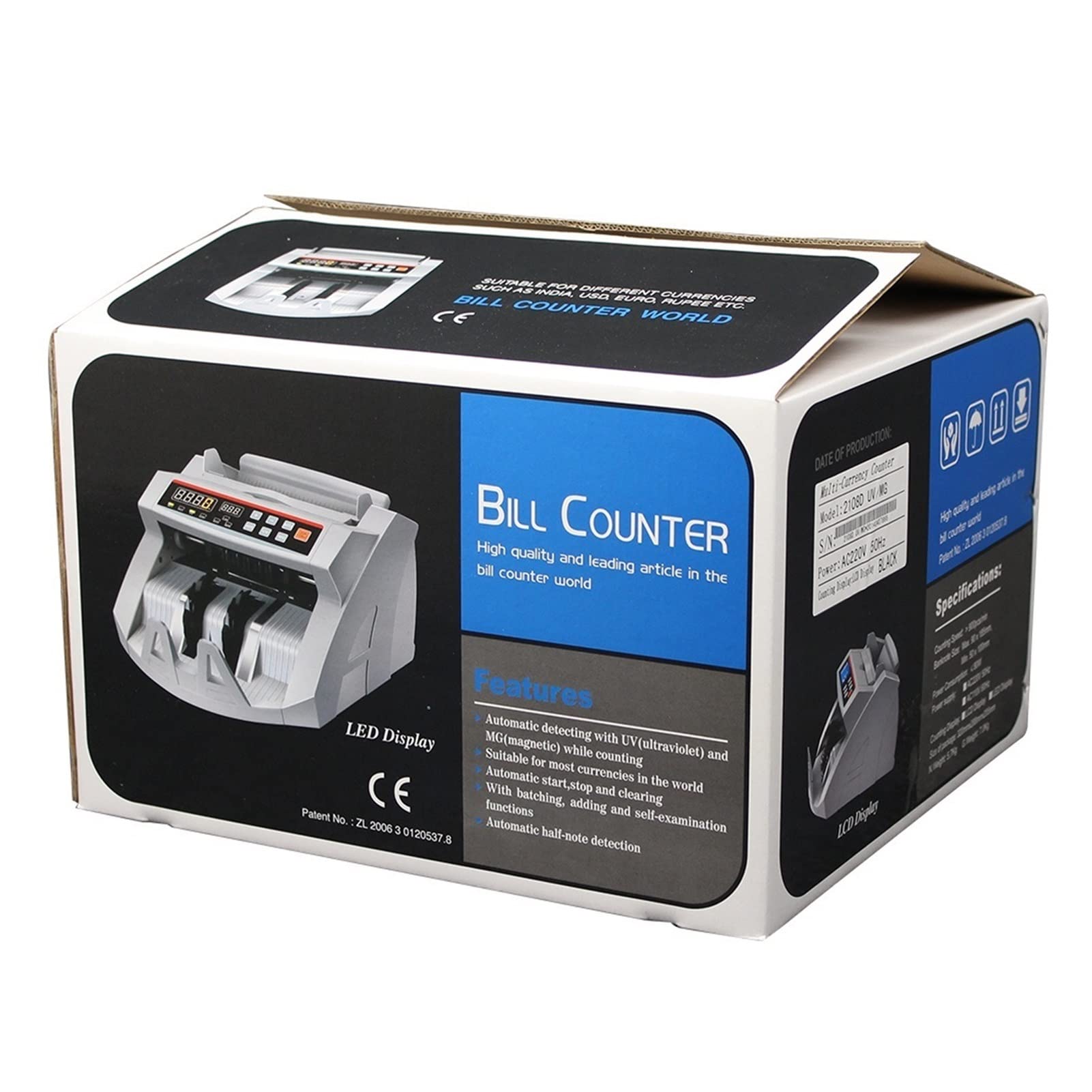 Macchina Conta Banconote, Bill Counter, Money Machine Banca in contanti a buon mercato for le valute di carta e polimeri con funzione di conto delle fatture UV/Mg/IR