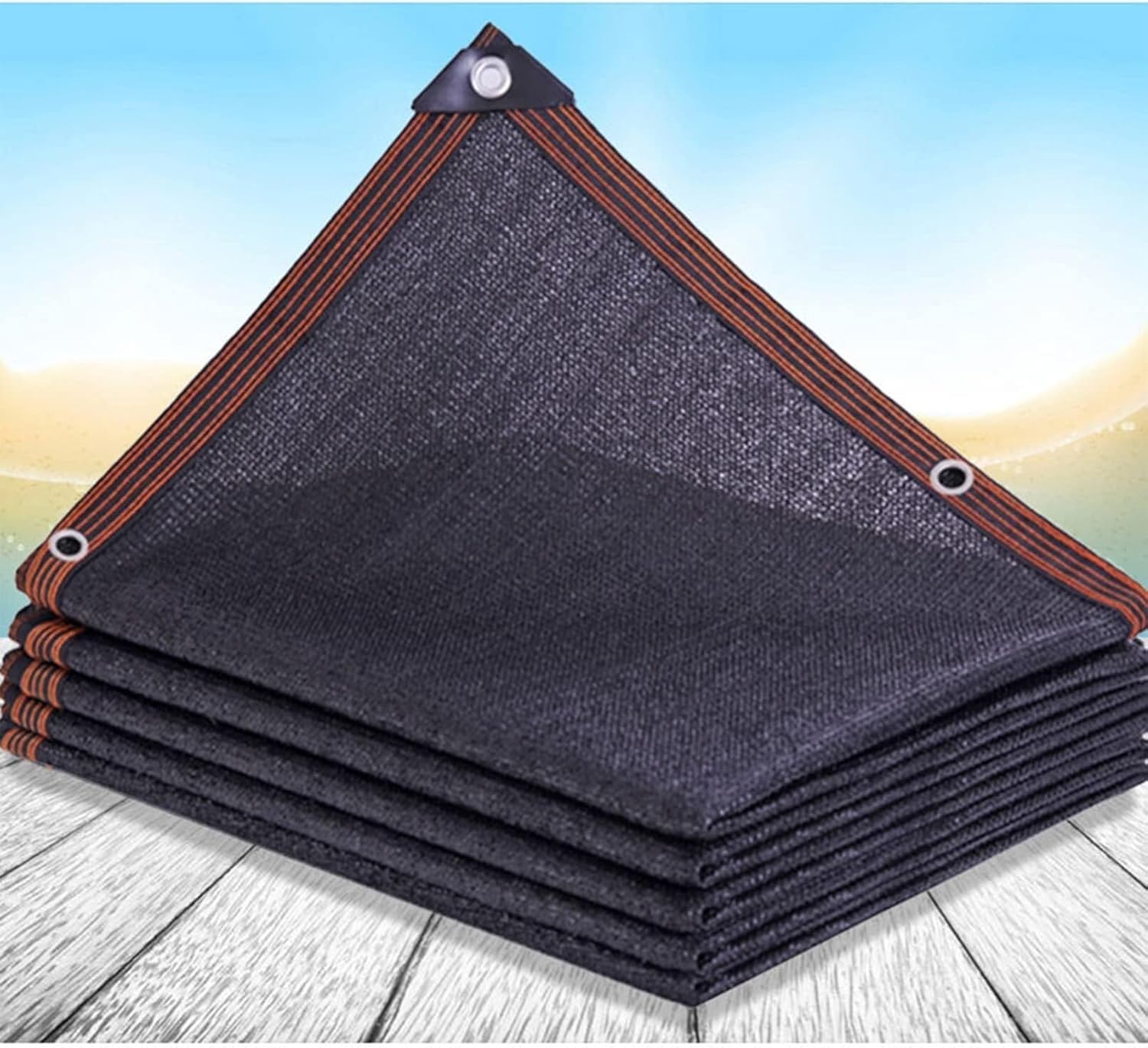 Black Shade Cloth Sunblock Shade Net Greenhouse Shading Net with Grommets Multifunctional Breathable Durable Mesh 90% Tarp UV Resistant Sunblock Shade Cloth