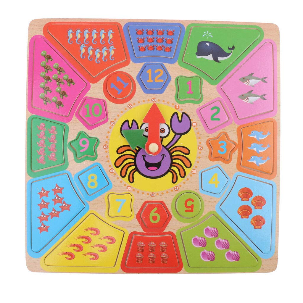 FunBlast Wooden Teaching Clock for Kids - Puzzle Clock Learning Toys for Kids, Educational Learning Toys for Kids, Toddlers, Montessori Toys for Kids (Multicolor) (B09CMV122K) Amazon Price History, Amazon Price Tracker