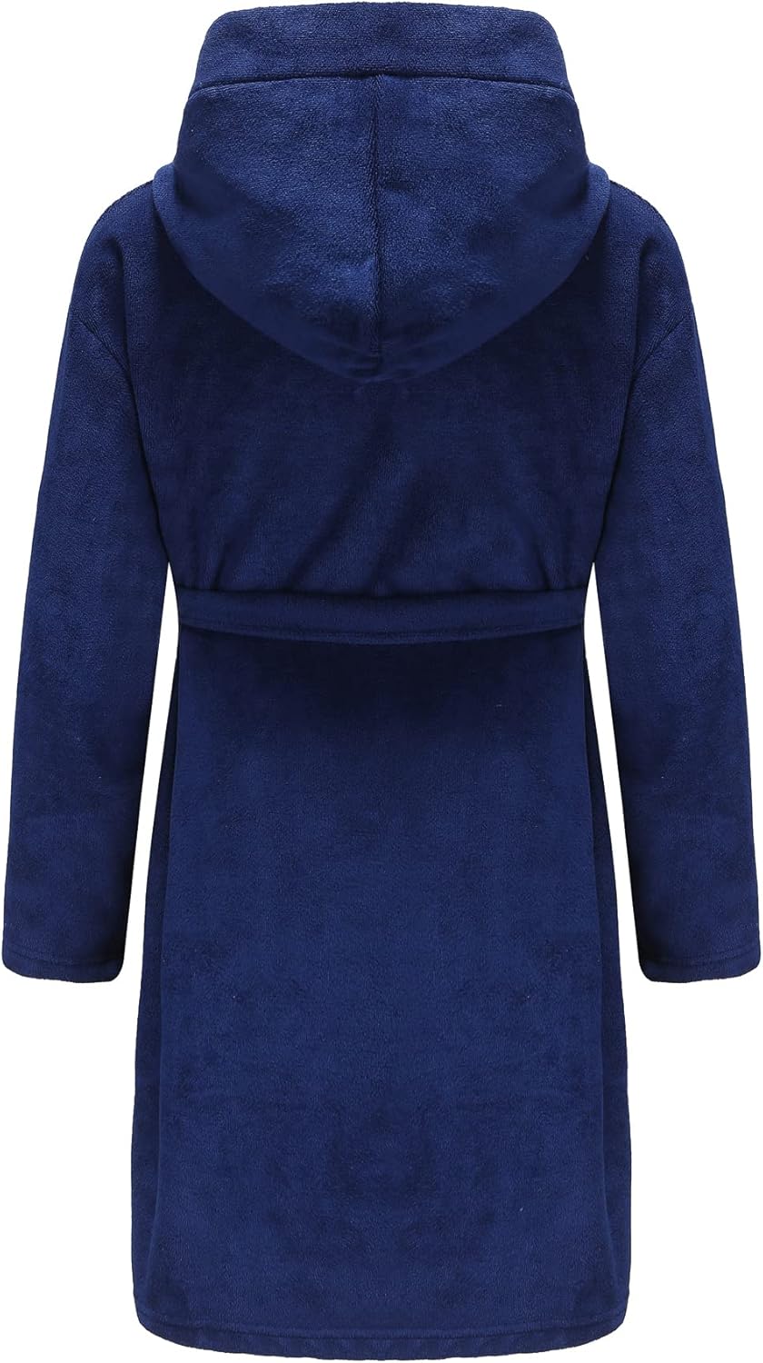 Boys Girls Bathrobe Soft Towel Hooded Robe Terry cloth Turkish Cotton Bathrobe - Image 2