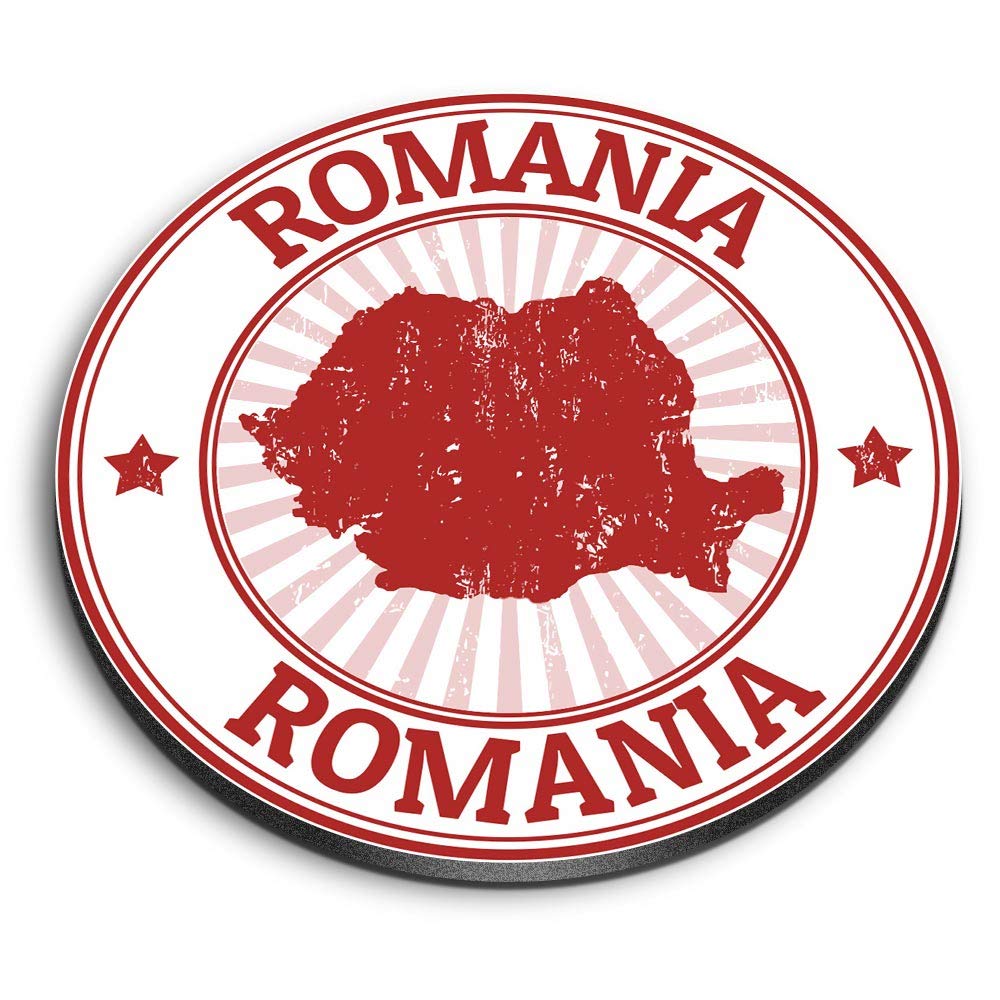 1 x Round MDF Magnet - Romania Map Flag Romanian Tourism 4697
