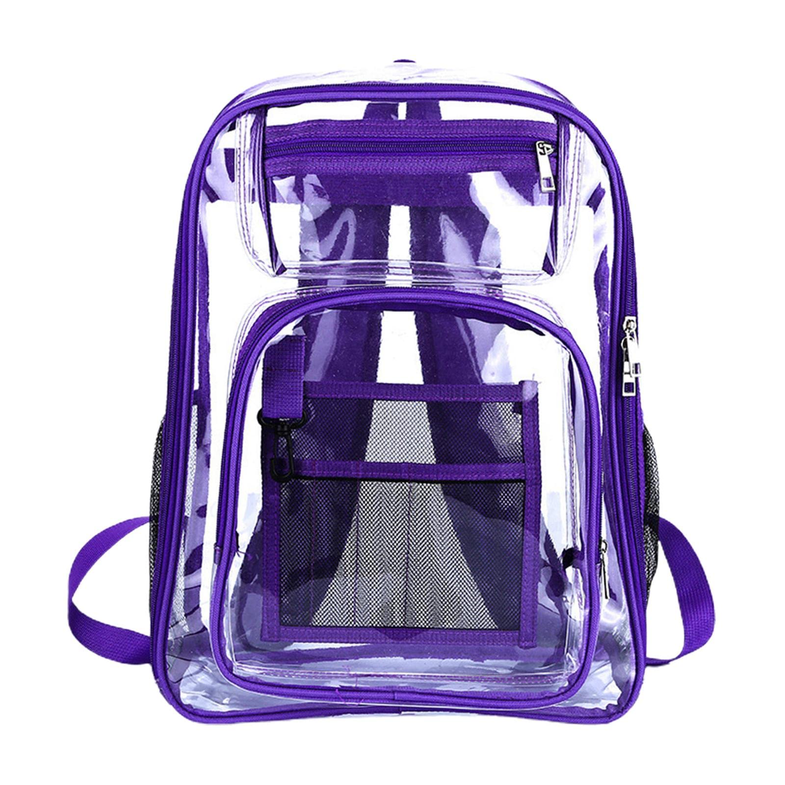 Enakshi® Transparent Backpack 2 Way Zip Reinforced Strap Durable for Sports Men Purple|Clothing, Shoes & Accessories | Womens Handbags & Bags-image-38