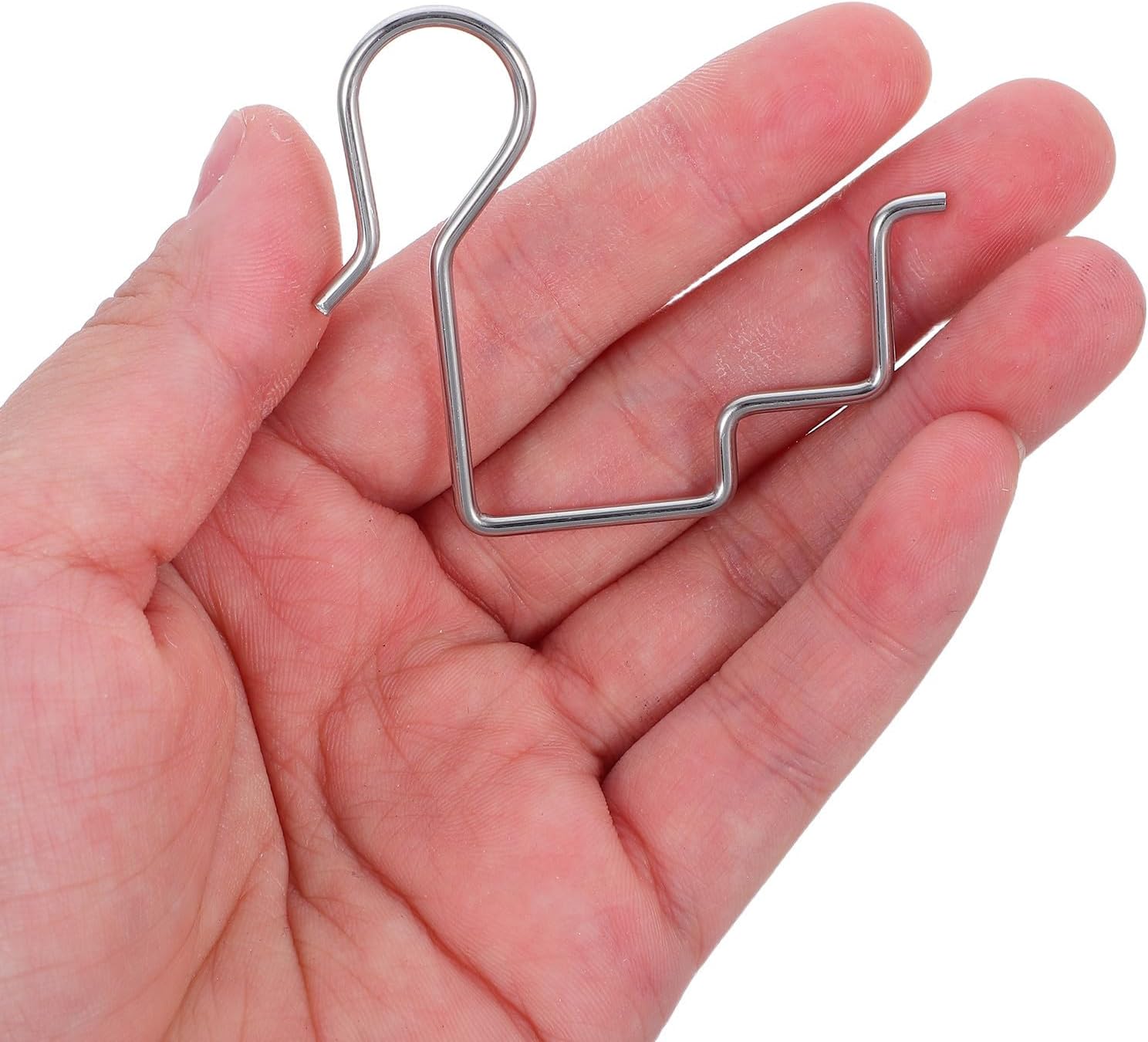 50pcs Stainless Steel String Light Hanger Hooks Silver