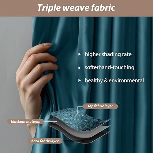 Miniatura 3 de Cortinas divisoras de habitación con cortina de techo, juego de cortina de ventana para dormitorio, sala de estar, total opacidad, aislamiento