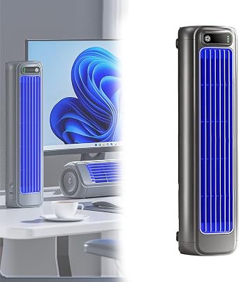 Portable Air Conditioner Cooling Fan Quiet with 3 Speeds, Portable AC, Cooling Fan with 3 Speeds, USB Charging Tower Fans, Adjustable Speed for Bedroom Office Home,Black