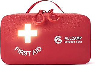 Allcamp Portable Red First Aid Kit Empty Medicine Bag Storage Bag, darkred, Casual