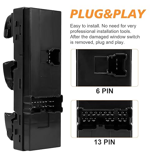 Miniatura 5 de VOFONO Master - Interruptor de ventana eléctrico compatible con Nissan Altima 2013-2018, Pathfinder, FrontierLeaf 2013-2019, Nissan Sentra