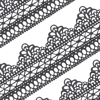 Large Pre-Made Ready to Use Edible Cake Lace Lattice Border Black 14-inch 10-Piece Set