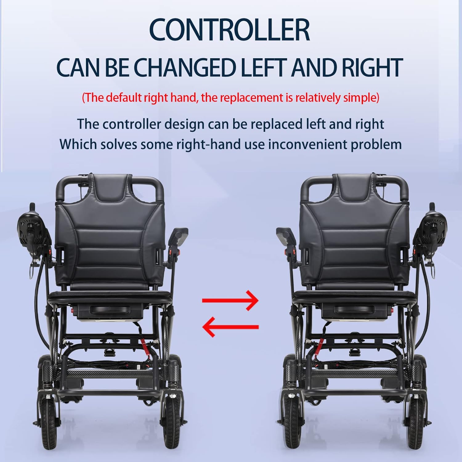 Eozbrr Motorized Wheelchairs Lightweight Foldable, Electric Wheelchair for Elderly Travel Outdoors, Small Volume, Can Be Put in The Trunk, Body Weighs Only 30 lbs, Up to 20 Miles of Range : Health & Household