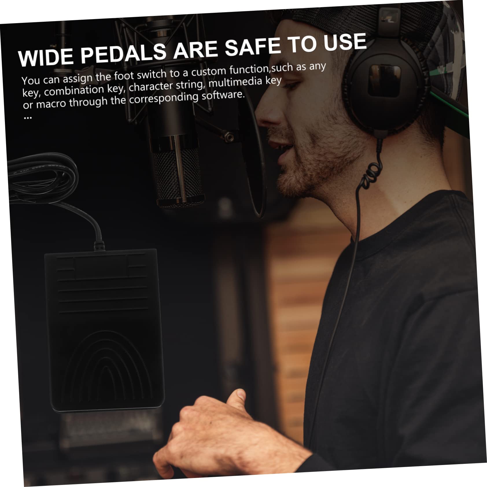 CIYODO Foot Pedal Foot Combination Key Multi-scene Applications Gaming Streaming Ergonomic Large Size for Comfort