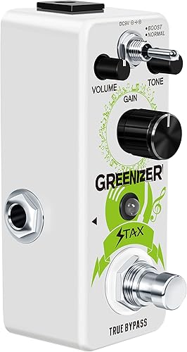 Vista 97 de Stax Pedales de efectos de compresor. Sonido clásico de compresión óptica. Ataque suave y atenuación. Conservando el transitorio de la señal Línea