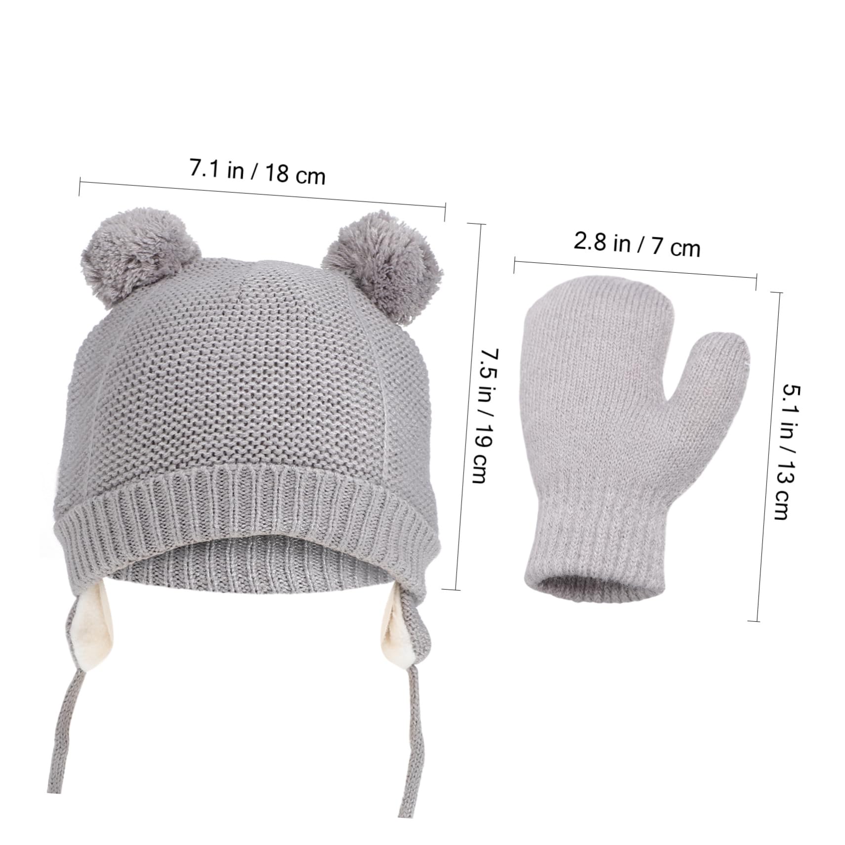 GALPADA 3pezzi Cappello e Guanti Pile per Ragazzo Ragazza Invernale Caldo con Guanti Abbinati per Ragazzi e Ragazze per attività all Aperto e FESTIVITÀ