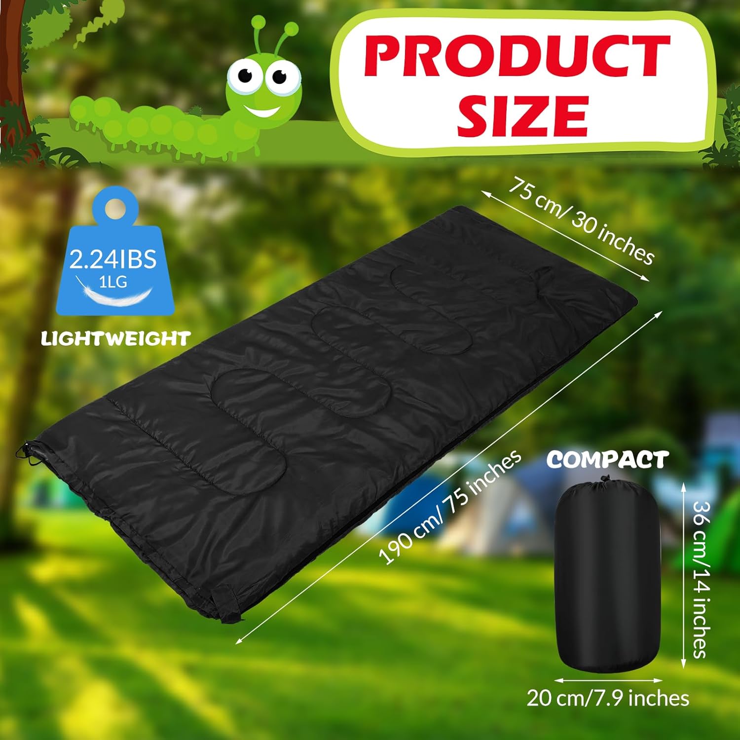 Macarrie 12 Pack Camping Sleeping Bags for Adults Homeless Bulk Cold Weather Kids Sleeping Bag Lightweight Waterproof Compression Sack for Backpacking Traveling Hiking Outdoor Shelter - Image 2